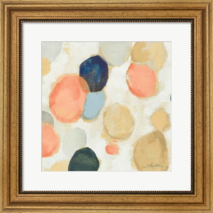 Framed Painted Pebbles II Boho Print