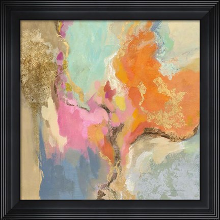 Framed Tangerine Gold Mid Mod Print