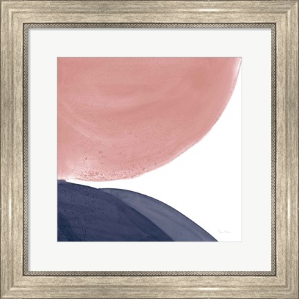 Framed Pools of Navy Pink II Print
