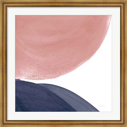 Framed Pools of Navy Pink II Print