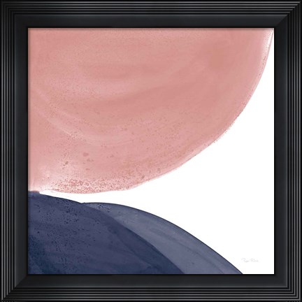 Framed Pools of Navy Pink II Print