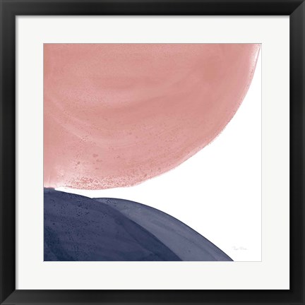 Framed Pools of Navy Pink II Print