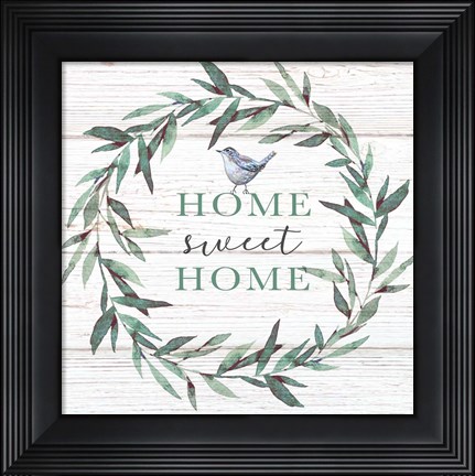 Framed Home Sweet Home Bird Print