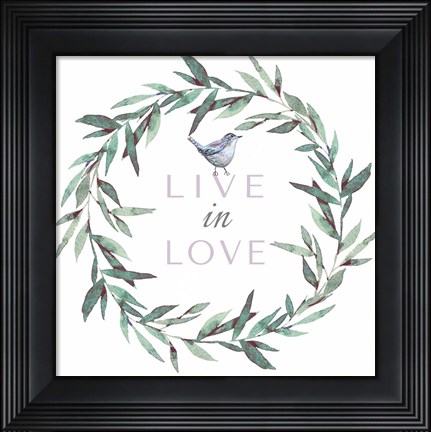 Framed Live in Love Print