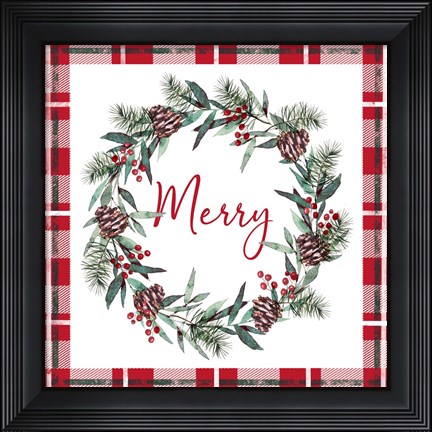 Framed Merry Red Print
