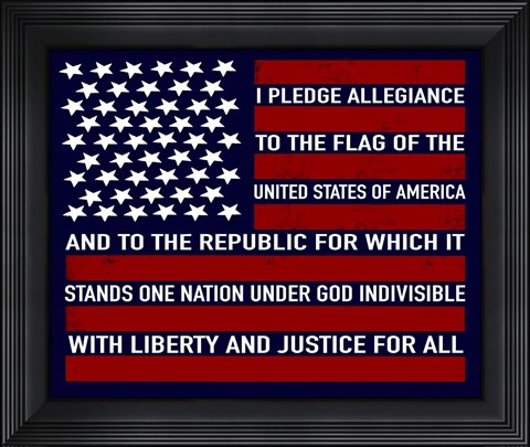 Framed Pledge Allegiance Print