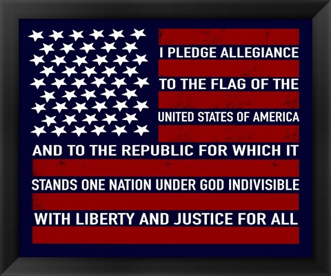 Framed Pledge Allegiance Print