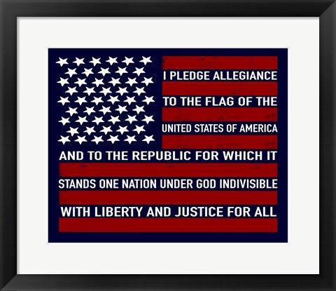 Framed Pledge Allegiance Print