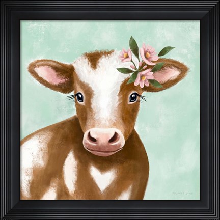 Framed Farmhouse Cow Print