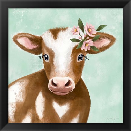 Framed Farmhouse Cow Print