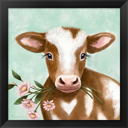 Framed Farmhouse Cow II Print
