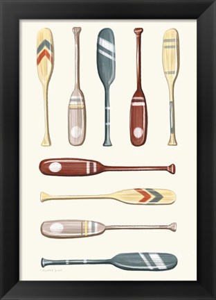 Framed Oar Collection I Print