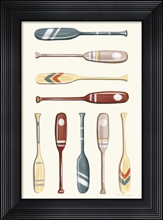 Framed Oar Collection II Print