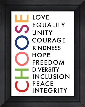 Framed Choose Your Words Print