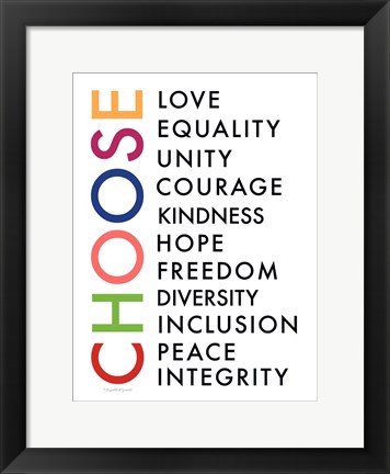 Framed Choose Your Words Print