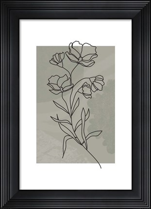 Framed Sage Floral Print