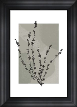Framed Sage Floral II Print