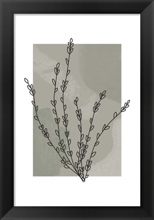 Framed Sage Floral II Print