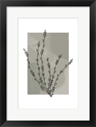 Framed Sage Floral II Print