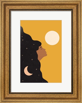 Framed Sun and Moon Print