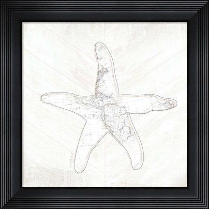 Framed Coastal Starfish Print