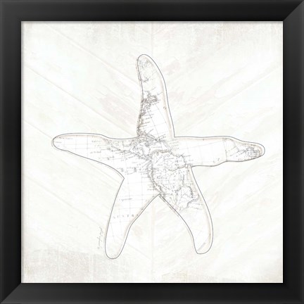 Framed Coastal Starfish Print