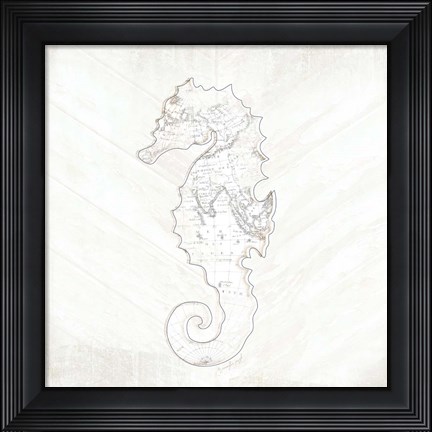 Framed Coastal Seahorse Print
