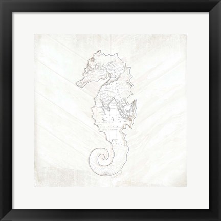 Framed Coastal Seahorse Print