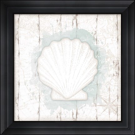 Framed Calming Coastal Shell II Print