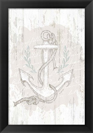 Framed Calming Coastal Anchor Print