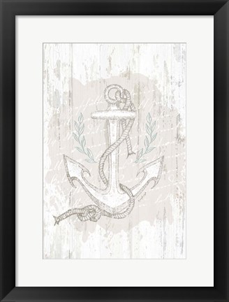 Framed Calming Coastal Anchor Print