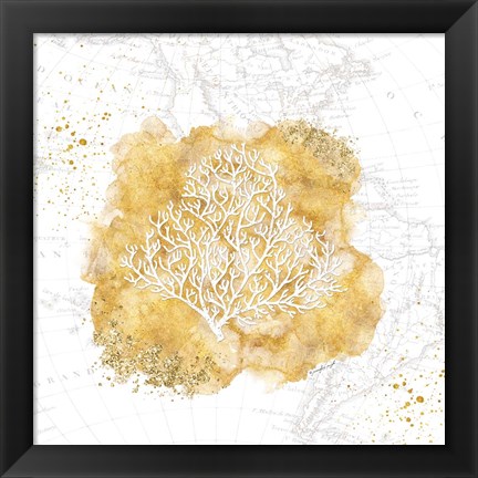 Framed Golden Coral Print