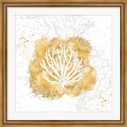 Framed Golden Coral II Print