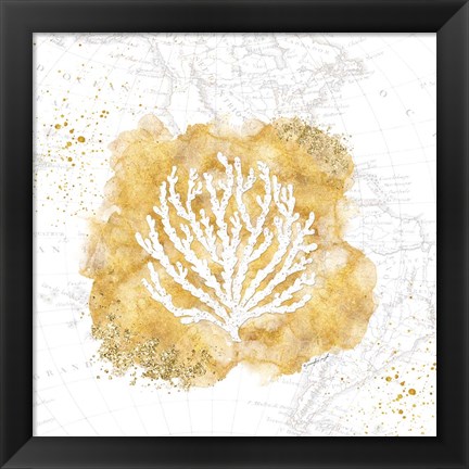 Framed Golden Coral II Print