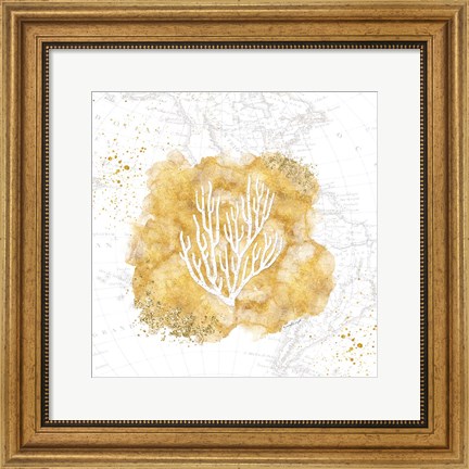 Framed Golden Coral III Print