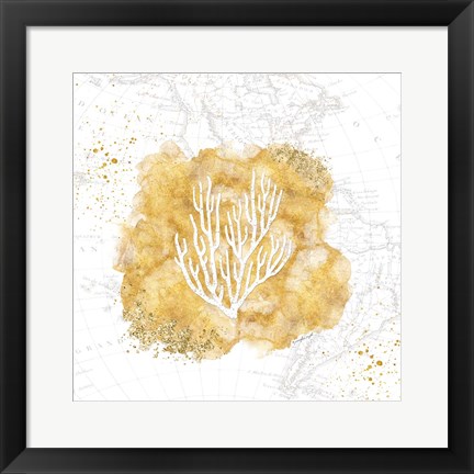 Framed Golden Coral III Print