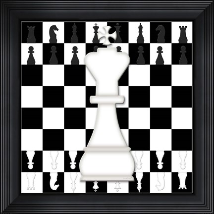 Framed White King Print