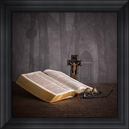 Framed Bible Still Life Print