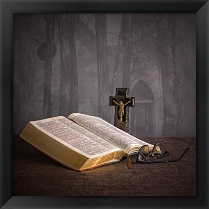 Framed Bible Still Life Print