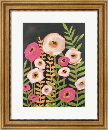 Framed Flowers at Night Print