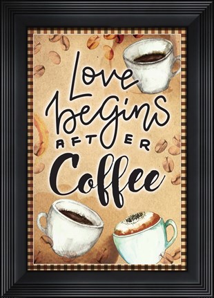 Framed Love Begins Print