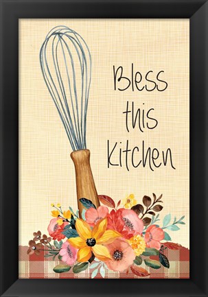 Framed Bless this Kitchen Print