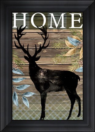 Framed Home Elk Print