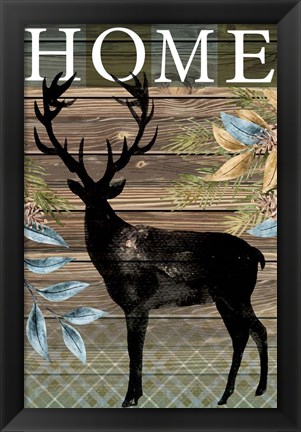 Framed Home Elk Print