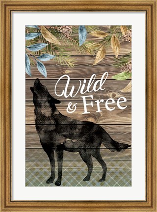 Framed Wild Wolf Print