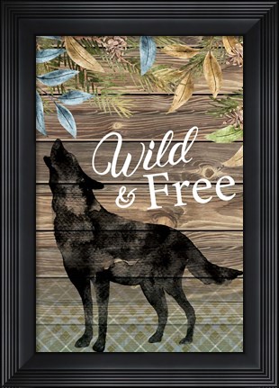 Framed Wild Wolf Print
