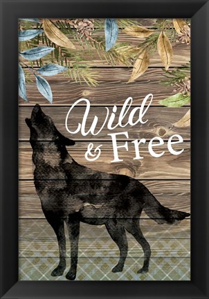 Framed Wild Wolf Print