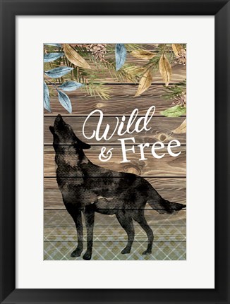 Framed Wild Wolf Print