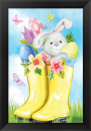 Framed Bunny Boots Print