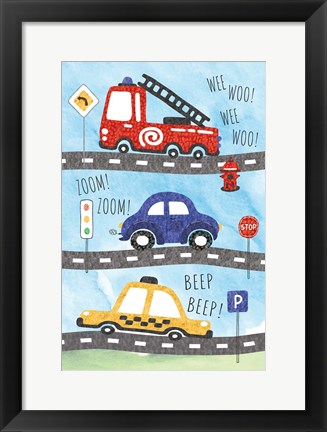 Framed Zoom Zoom, Beep Beep Print